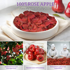 Vinamit rose-apple bag (3.5 oz): vegan and gluten-free snack option.
