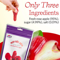 Close-up of Vinamit rose-apple snack highlighting natural flavor for clean eating.