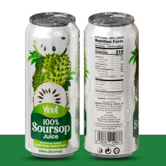 VINUT soursop juice glass pouring, reveals smooth, naturally bright juice for a tropical refreshment.