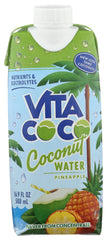 Vita Coco Pineapple Coconut Water bottle on shelf, refreshing hydration for everyday moments