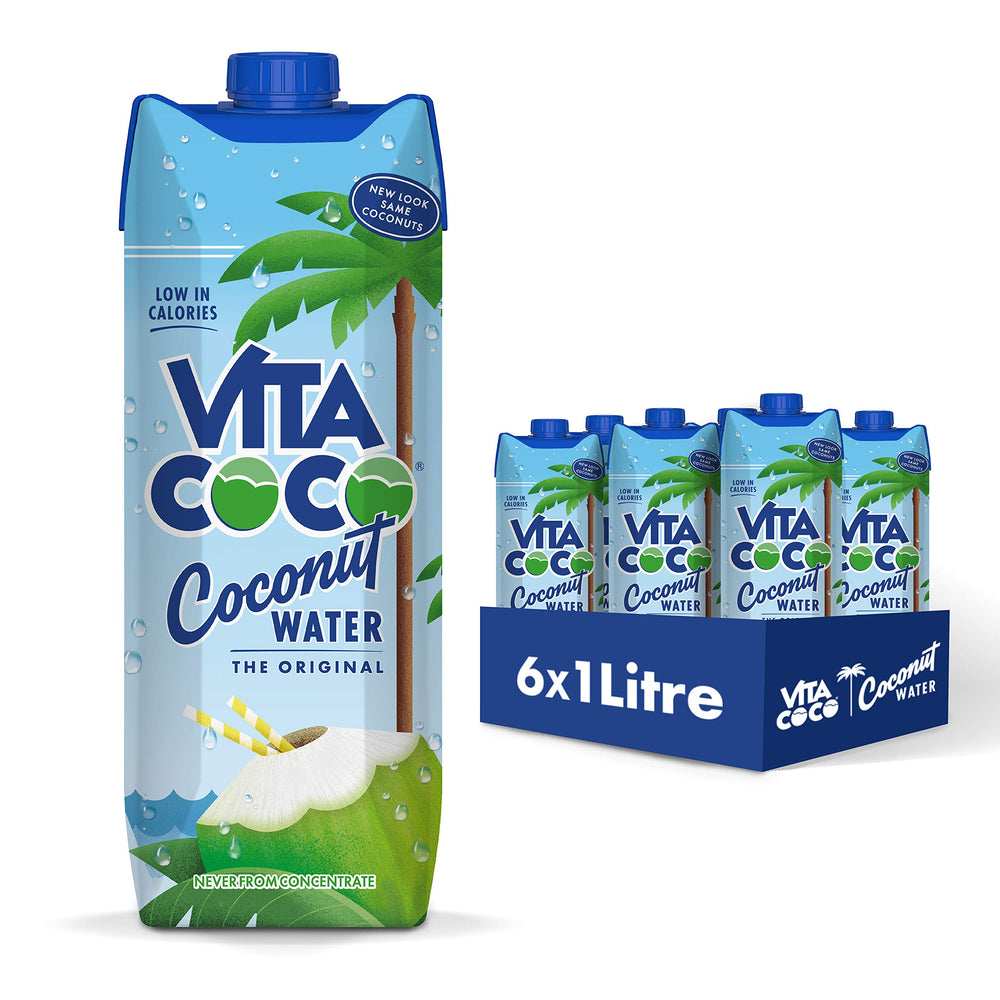 Vita Coco Original 6-pack bottles on display for convenient on-the-go hydration.