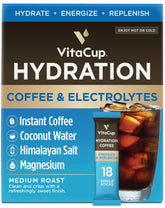 VitaCup hydration coffee stick in compact pack for on-the-go hydration.