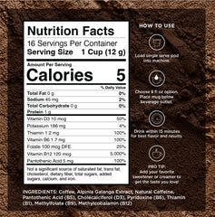 VitaCup Lightning Coffee Pods label highlights 2x caffeine for sharper alertness.