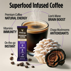 VitaCup medium roast coffee with Arabica and Robusta beans aroma.