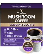 VitaCup Lion's Mane focus coffee pod for sharper concentration during work