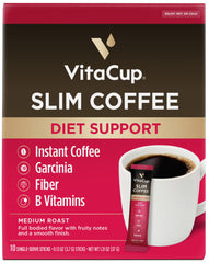 VitaCup Slim coffee packets front view for quick on-the-go mornings.