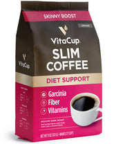 VitaCup Slim ground coffee bag showing rich aroma for a daily ritual