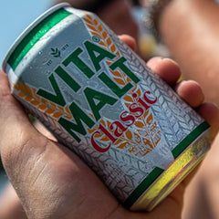 Vitamalt Ginger glass pouring highlights smooth sweetness mixed with natural ginger.
