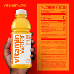 Chilled vitaminwater Rise Orange glass ready for on-the-go hydration