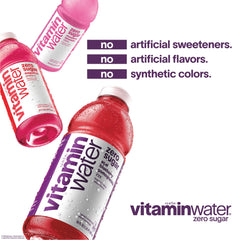 Vitaminwater Shine bottle label close-up highlighting strawberry lemonade flavor
