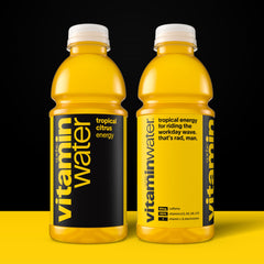 Vitaminwater XXX Acai-Blueberry-Pomegranate bottle presents bold berry flavor with vitamins.