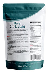 Viva Doria Citric Acid in resealable pouch for easy storage and freshness