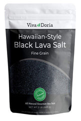 Viva Doria Hawaiian Black Lava Sea Salt crystals add smoky depth to dishes.