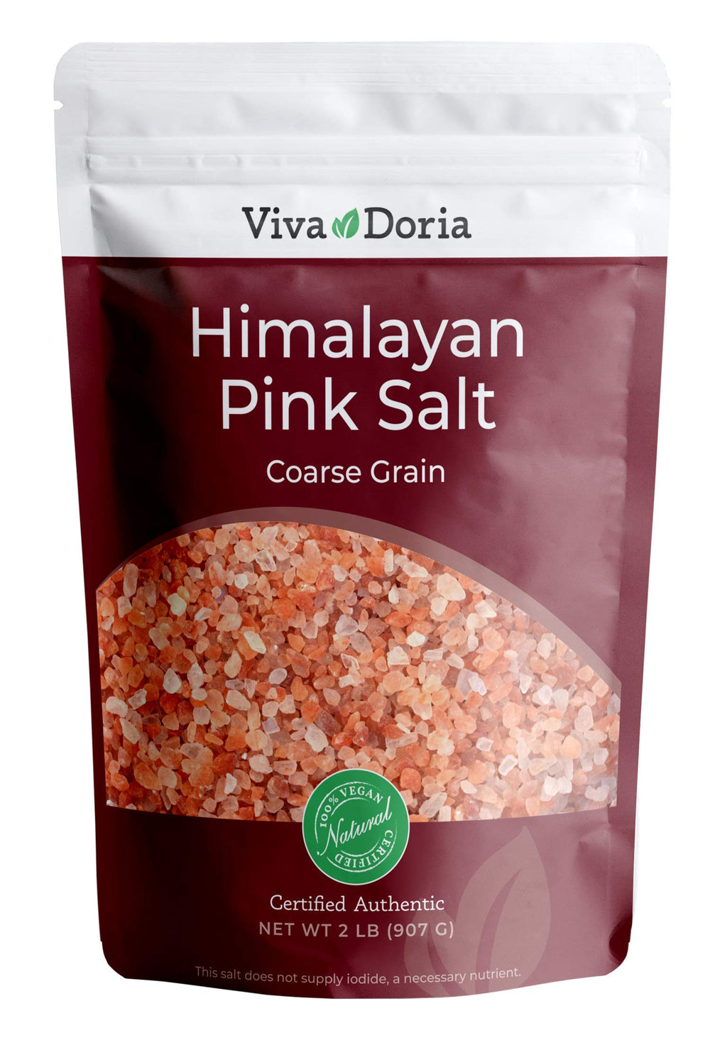 Viva Doria Himalayan pink salt coarse grain ideal for seasoning and grinder refills