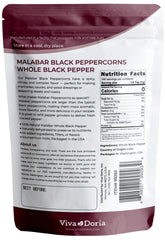 Viva Doria Malabar peppercorns in a standup pouch for fresh daily seasoning.