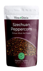 Viva Doria Red Szechuan peppercorns, whole, ideal for stir-fries and braises to add citrusy heat and mala.