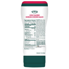Close-up of VIVID KITCHEN label highlighting authentic sweet-savory flavor.