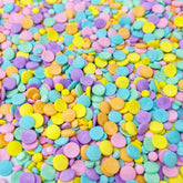 VoKaSar pastel confetti sprinkles bottle for cake decorating and toppings.