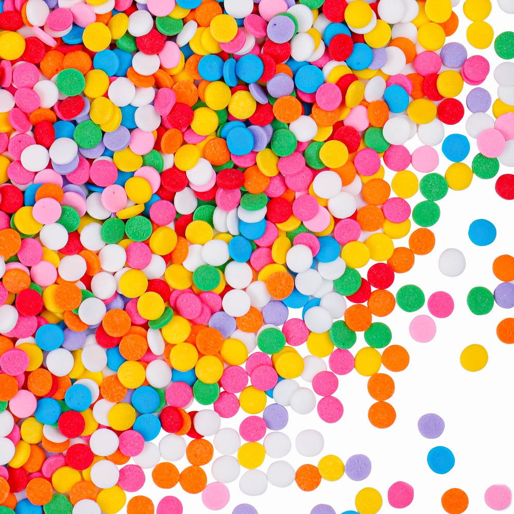 VoKaSar Rainbow Confetti Sprinkles bottle front for festive baking