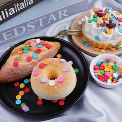 VoKaSar Rainbow Confetti Sprinkles close-up reveals vivid colors for decorating