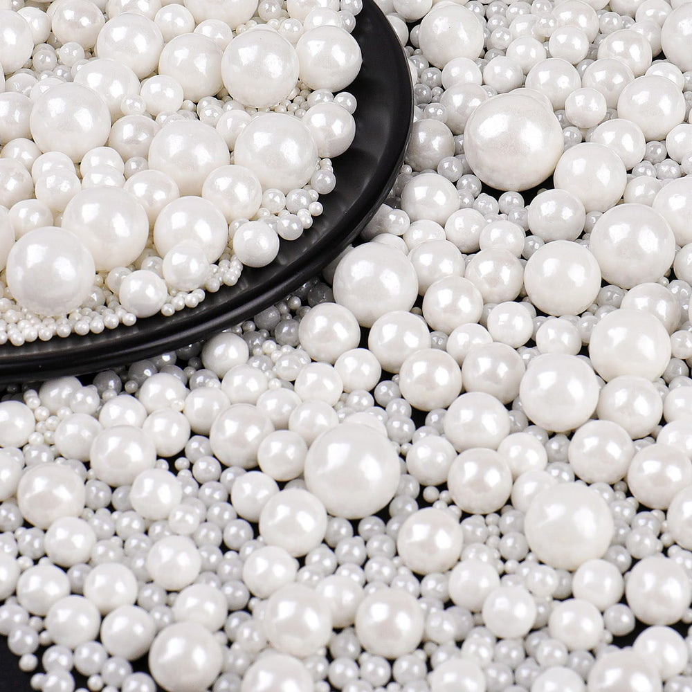 VoKaSar White Pearl Sprinkles packaging ready for elegant dessert decoration