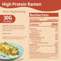 VOLO VERO ramen in a cooked bowl demonstrates protein-packed, ready-to-eat convenience.