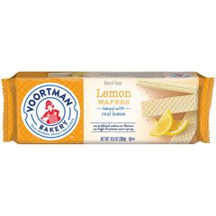 Voortman Lemon Wafers box for sharing and gifting, with bright citrus flavor and crisp crunch
