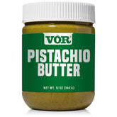 Vör Pistachio Butter jar front view for rich, pure pistachio flavor in spreads.