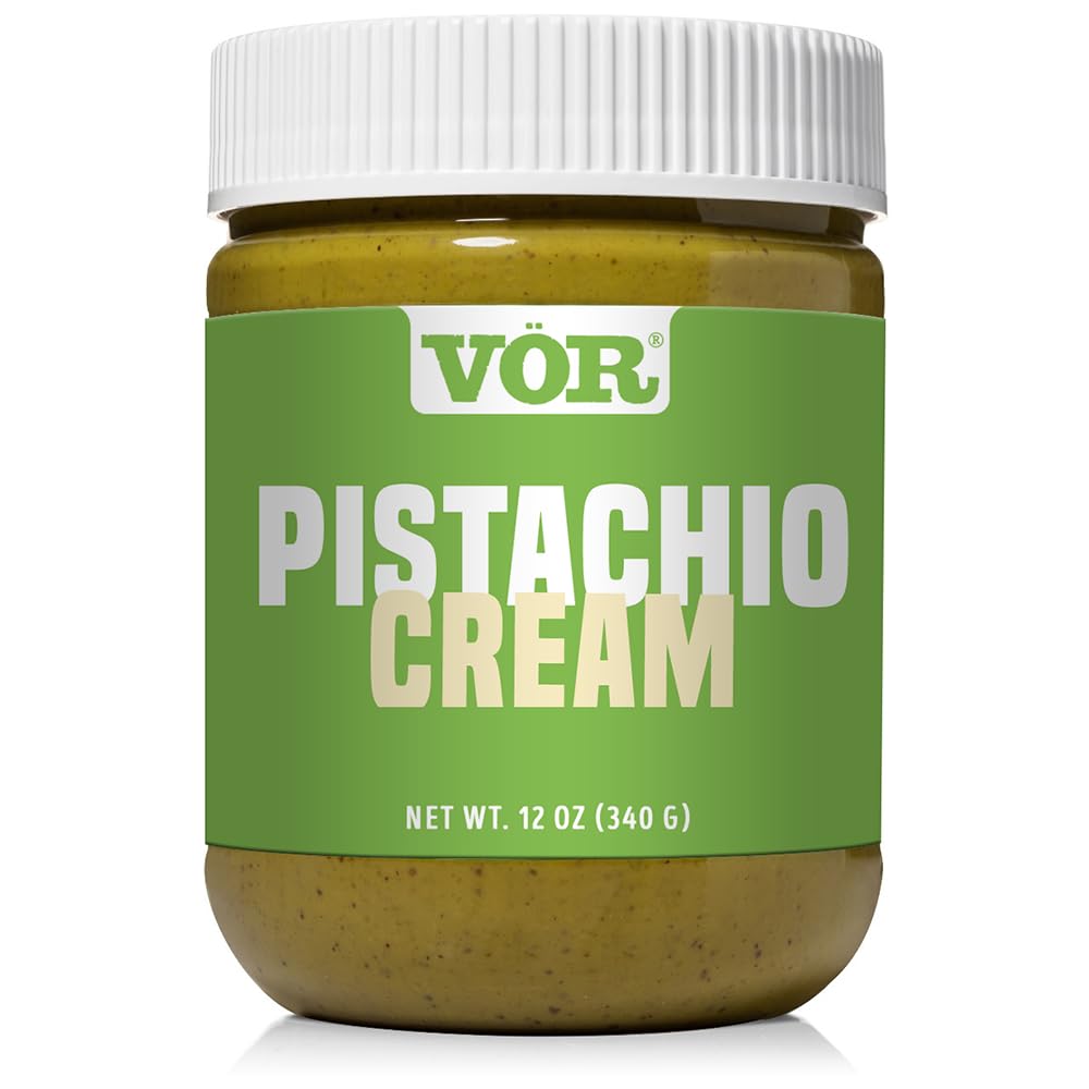 Vör Pistachio Cream jar, silky spread ideal for pastries and desserts.
