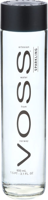 VOSS artesian water bottle on a desk for on-the-go hydration.