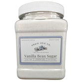 Vraie Joie Co organic Madagascar vanilla sugar jar adds rich aroma to desserts.