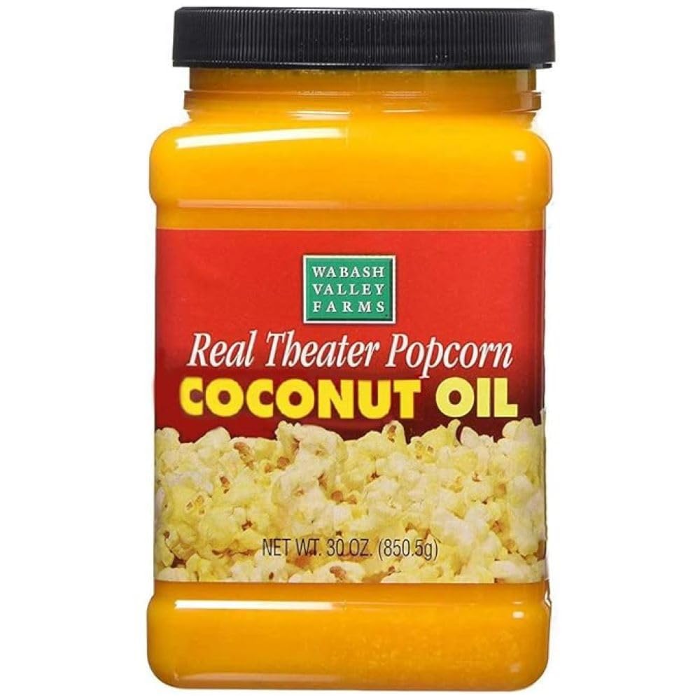 Wabash Valley Farms Real Theater Coconut Popcorn Oil ready for theater-style popcorn
