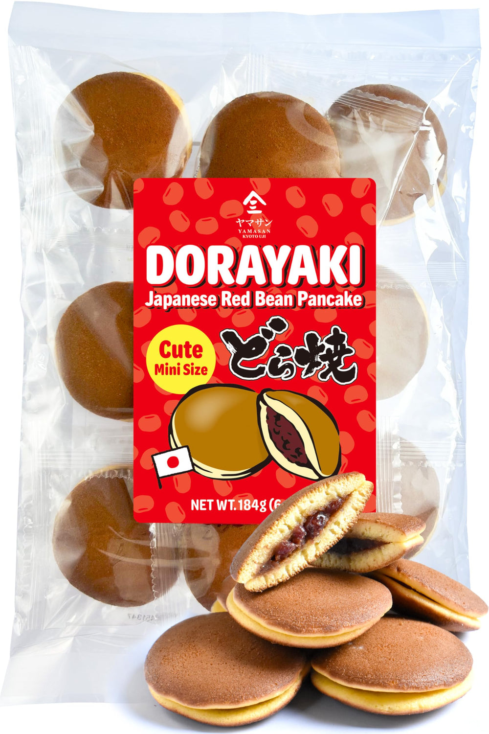 WAHALAA YAMASAN KYOTO UJI dorm dorayaki mini pack, convenient single-serve snack.