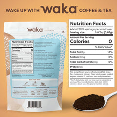 Tall glass of Waka Instant Black Tea iced beverage, refreshing and easy
