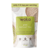 Waka Instant Green Tea Original packaging shows portability for travel.