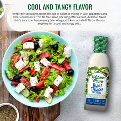 Close-up of creamy texture of Walden Farms Bleu Cheese Dressing