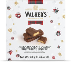 Walkers milk chocolate coated shortbread fingers in an 8-count box—perfect for gifting.