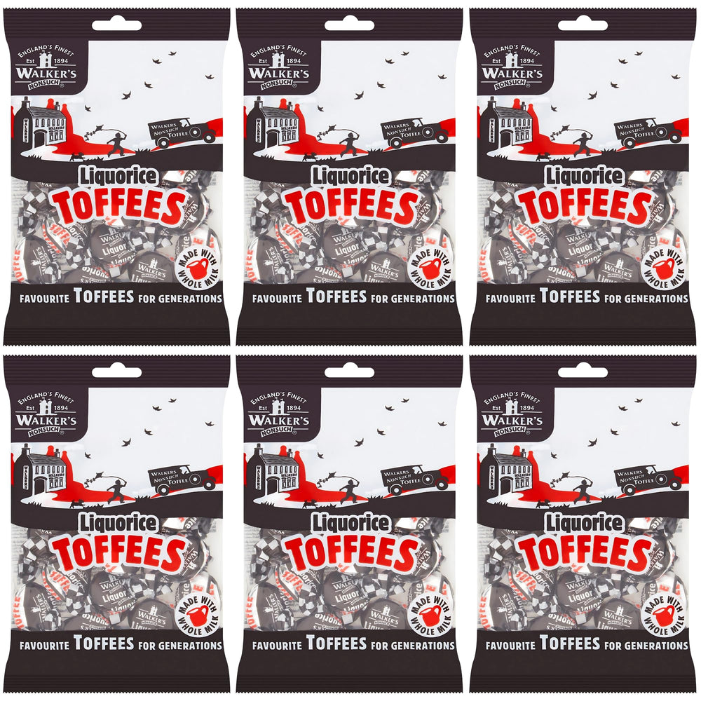 Walkers' Nonsuch liquorice toffees bag 150g, great for sharing.
