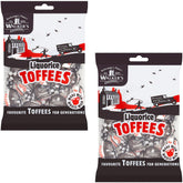Walkers' Nonsuch Liquorice Toffees bag, classic British candy for sharing at gatherings.