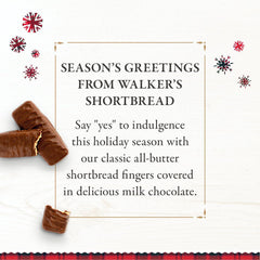 Walkers shortbread fingers close-up with chocolate, ideal as a tea-time treat.