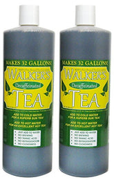 Walker's Tea liquid concentrate bottle for caffeine-free beverage prep.