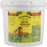 Walkerswood Traditional Jerk Seasoning bottle demonstrates bold Jamaican flavor for grilling.