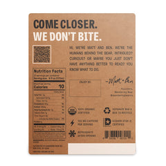 Wandering Bear 1 gallon box packaging close-up emphasizes convenient shelf-stable design