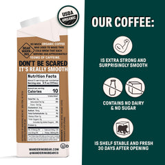 Wandering Bear extra strong cold brew carton showing convenient ready-to-drink format