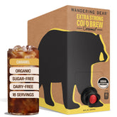 Wandering Bear Organic Caramel Cold Brew on Tap shows bold flavor and smooth finish.
