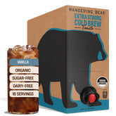 Wandering Bear Vanilla Cold Brew On Tap bottle for convenient ready-to-pour coffee
