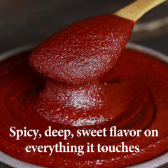 Wang gochujang ingredients laid out emphasize natural, non-GMO formula.