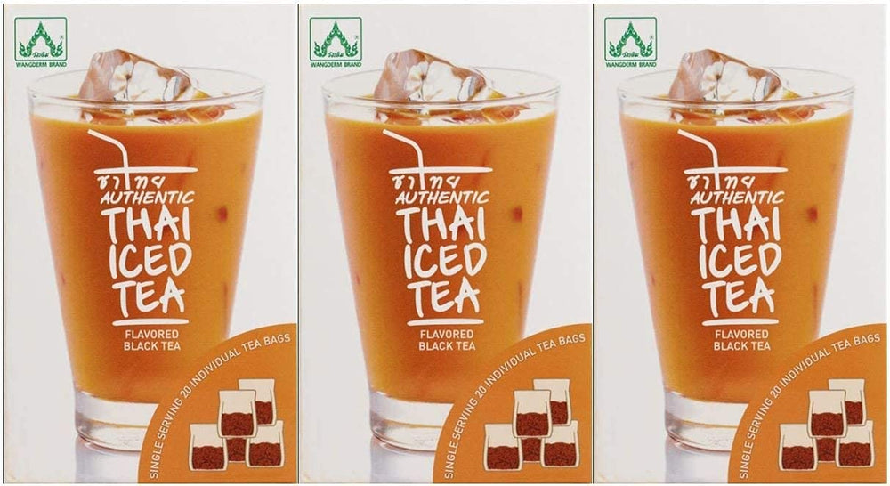 Wangderm Authentic Thai Iced Tea, home-brewed and ready to chill over ice for a vibrant Thai tea experience