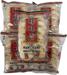Want Want Big Shelly Shenbei sugar glazed rice crackers ready-to-snack with crunch