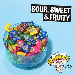 WARHEADS extreme sour candy blue raspberry — tangy zing and vibrant color.